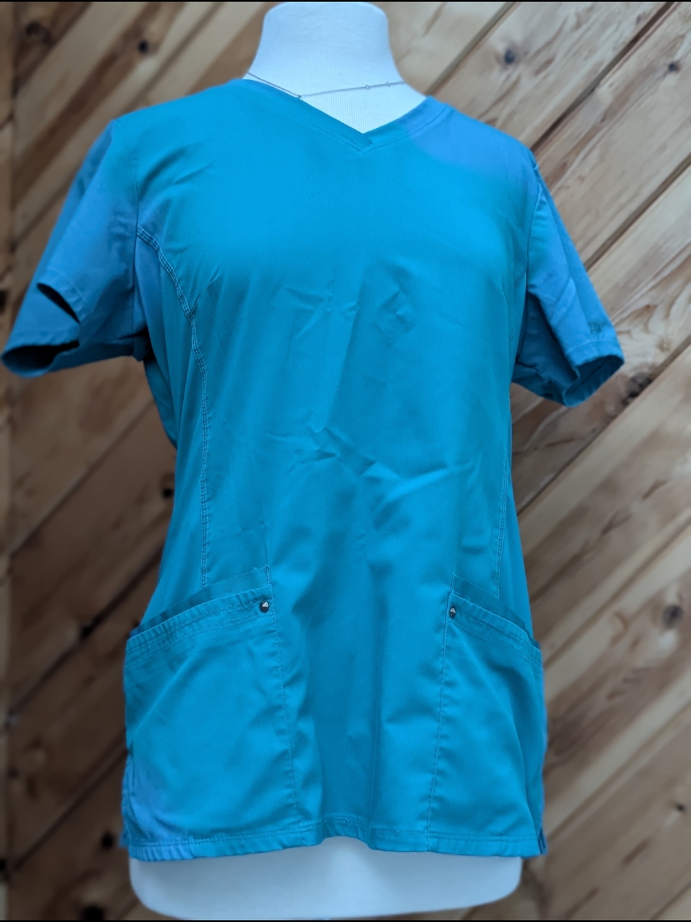 Healing Hands Teal Scrub Top